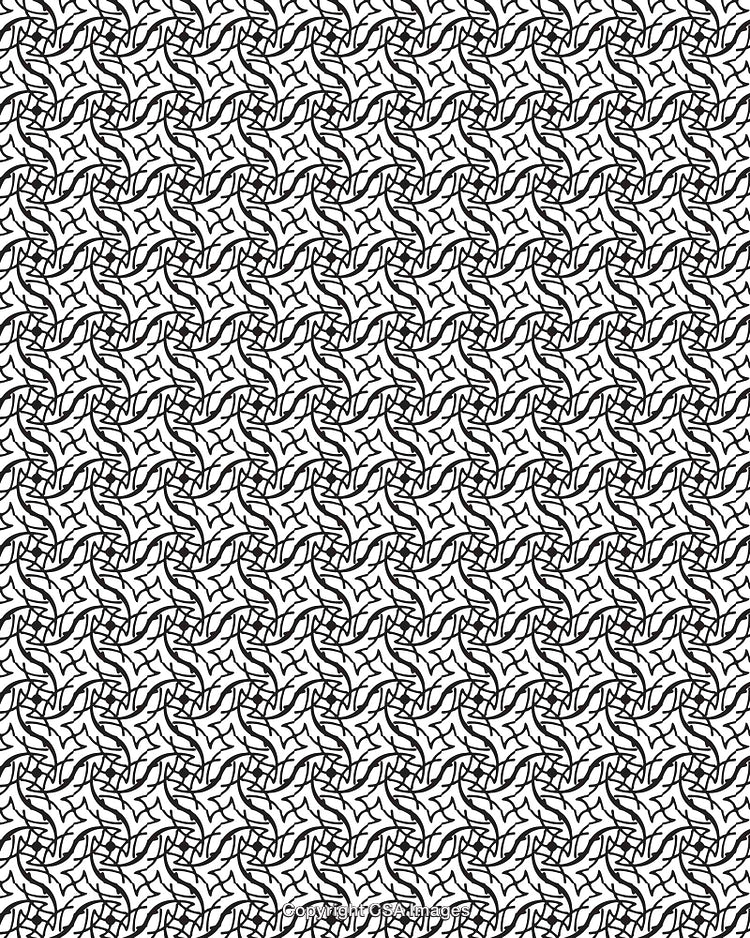 Black and White Abstract Repeating Geometric Pattern Design