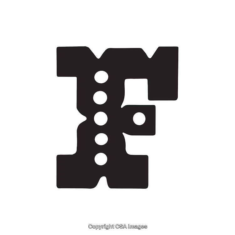 Artistic Representation of the Letter F in a Distinctive Style