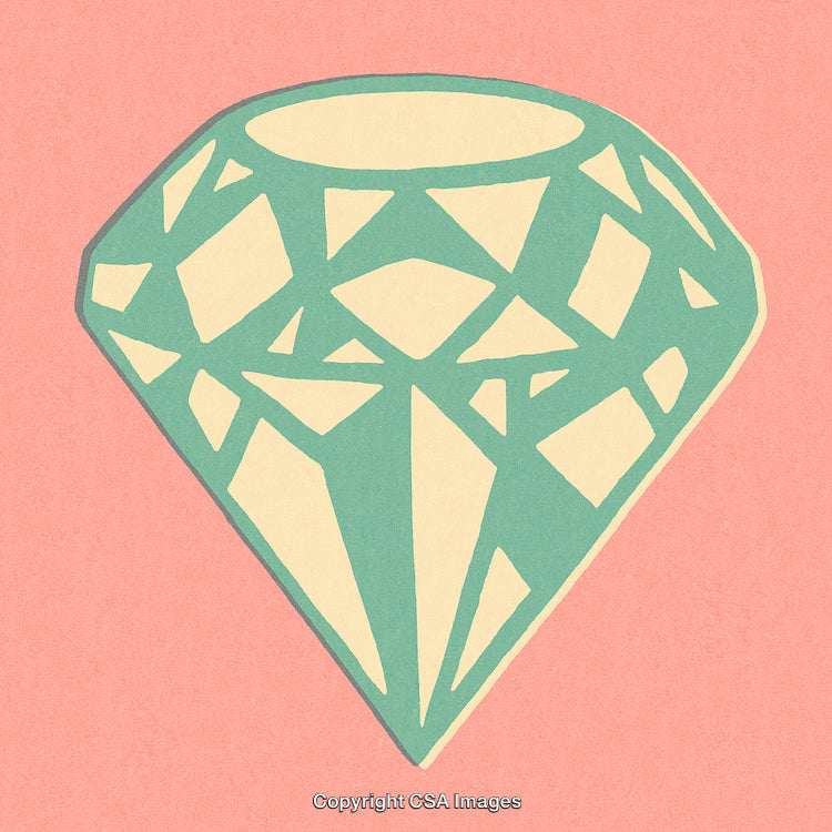 Abstract Illustration of a Geometric Diamond with Pastel Colors