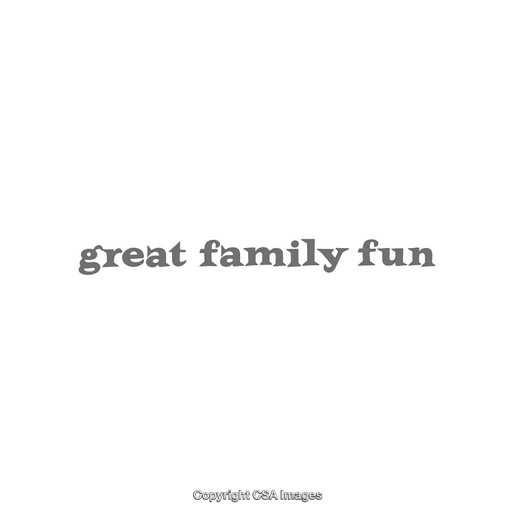 Great Family Fun Typography on Minimalistic White Background