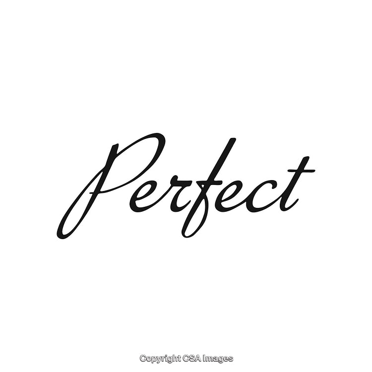 Stylish Handwritten Script Typography with the Word 'Perfect'