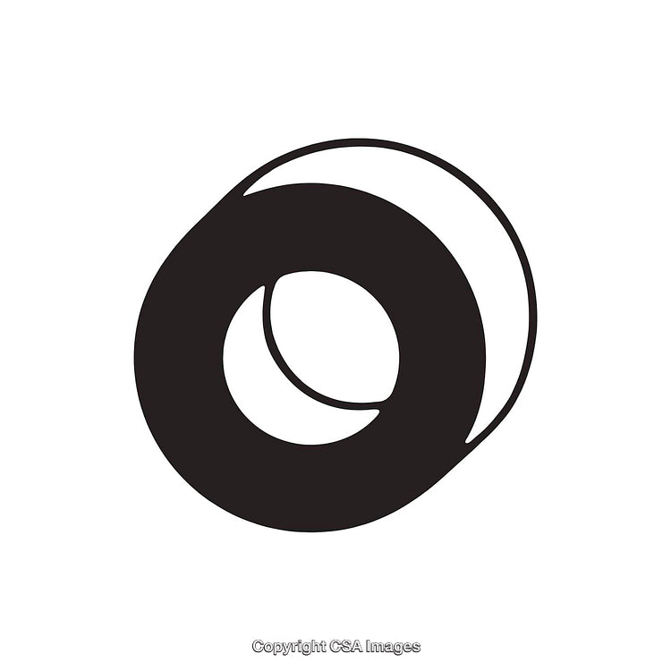 Monochromatic Artistic Representation of Alphabet Letter O