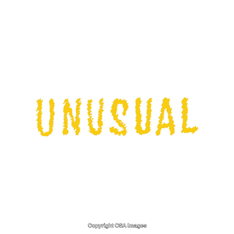 Yellow Distorted Text Spells Unusual with Unique Wavy Design