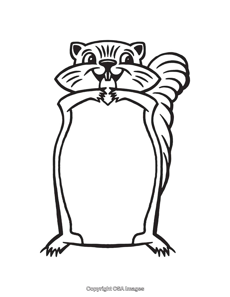 Cute Beaver Line Art Illustration with Appealing Design for Coloring and Crafts