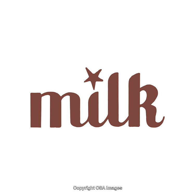 Retro Style Typography Design With Milk Text and Star Accent