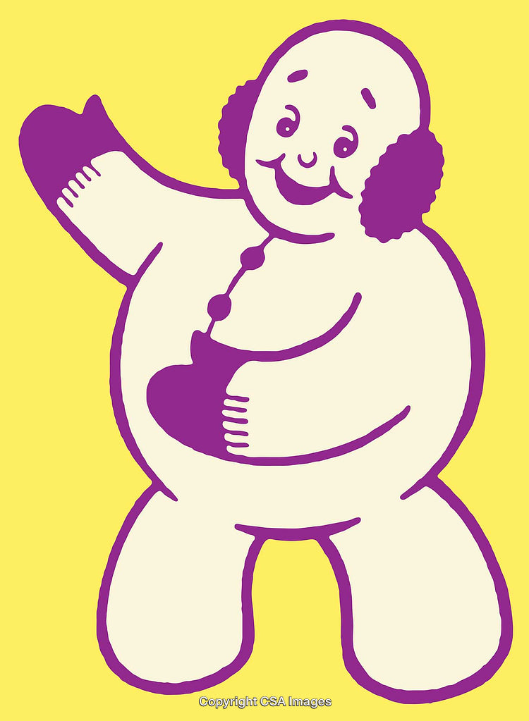 Adorable Cartoon Style Illustration of a Cheerful Character on a Yellow Background