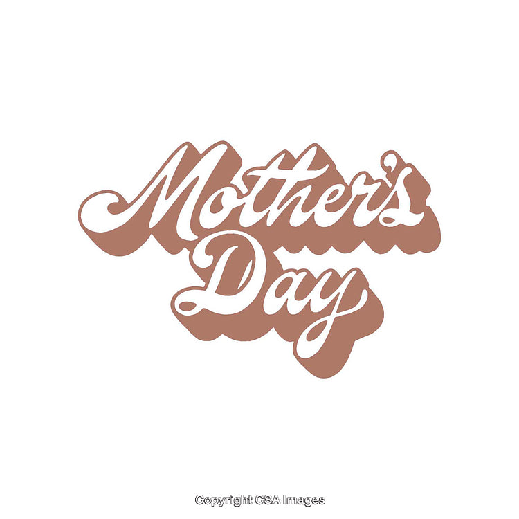 Mother's Day Typography Design with Stylish Script Font in Brown