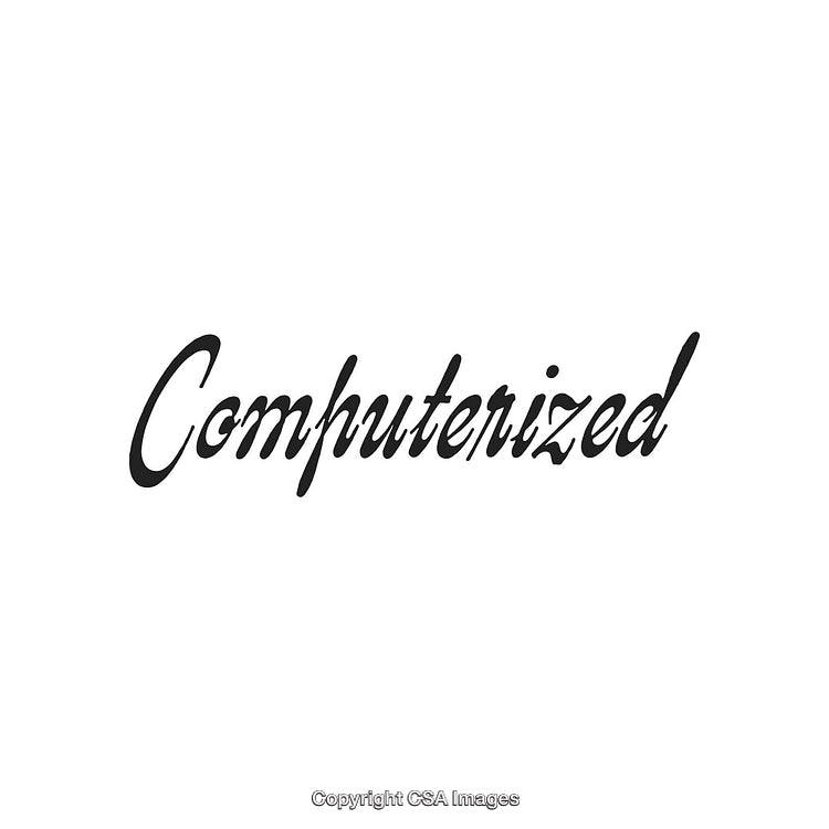 Stylish Typography Displaying the Word 'Computerized' in Black Cursive Font