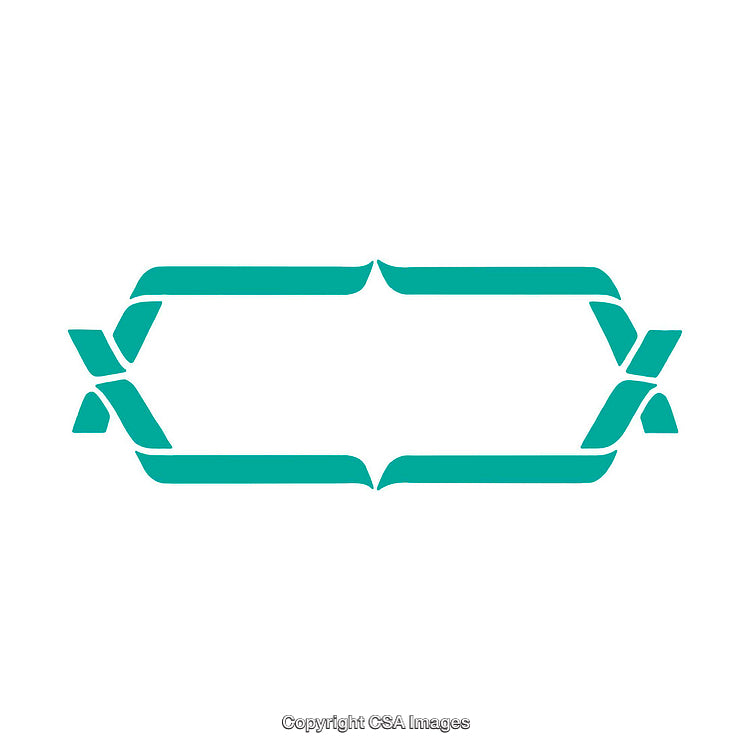 Blue Abstract Ribbon and Shape Design on White Background