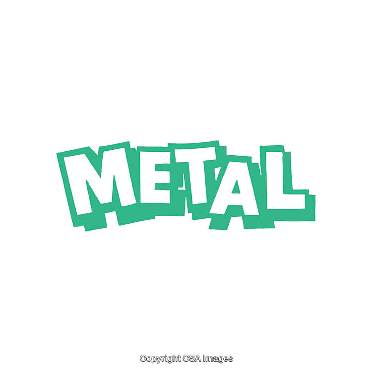 Green Bold Text Saying 'Metal' in a Unique Artistic Font Style