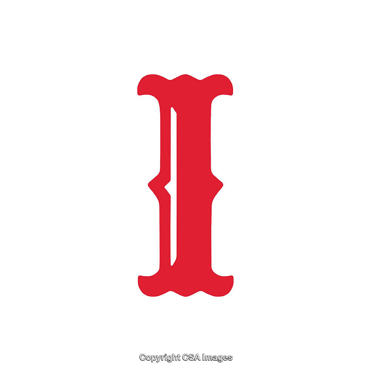 Stylized Red Letter I Against a Clean White Background