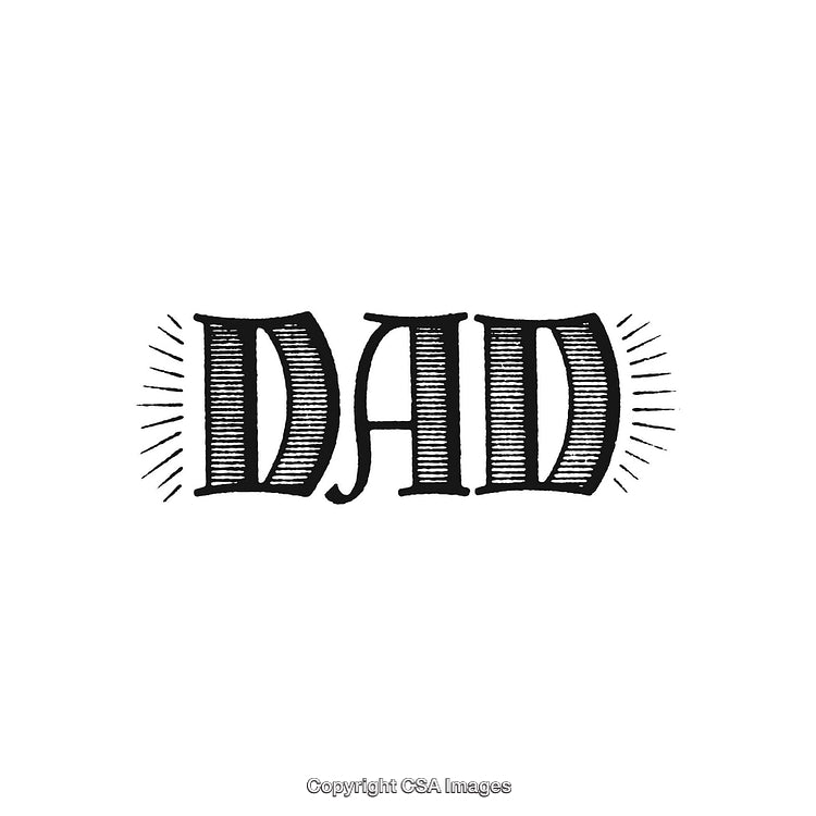 Vintage Typography Design Featuring Decorative Lettering Of 'Dad' With Artistic Flair
