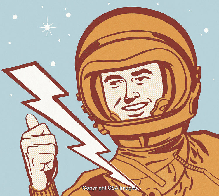 Astronaut and Lightning Bolt