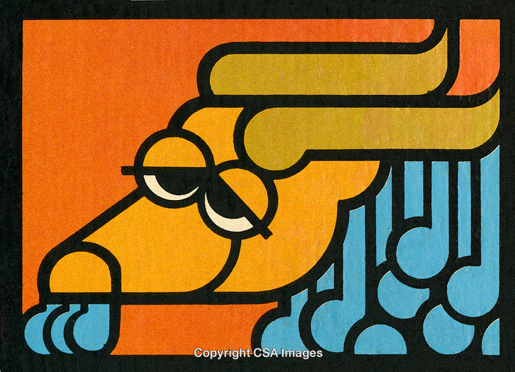 Abstract Colorful Modern Art Depicting a Stylized Animal Shape in Vibrant Tones