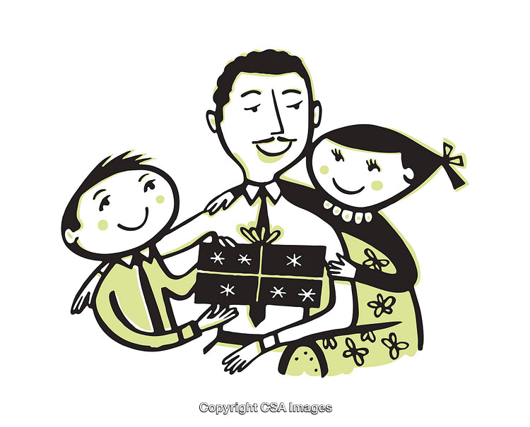Family Celebrating Together with a Special Gift in a Joyful Moment