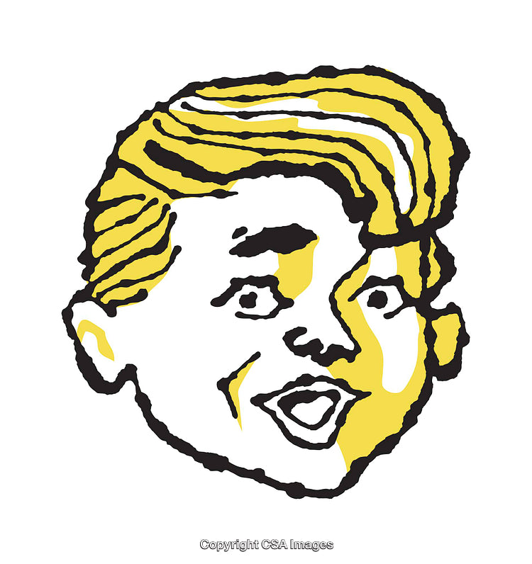 Retro Styled Playful Yellow And Black Illustration With Expressive Character