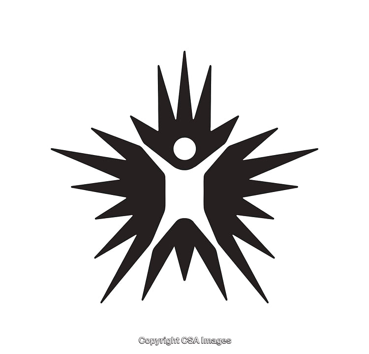 Minimalist Black And White Human Silhouette Emphasizing Energy and Vitality