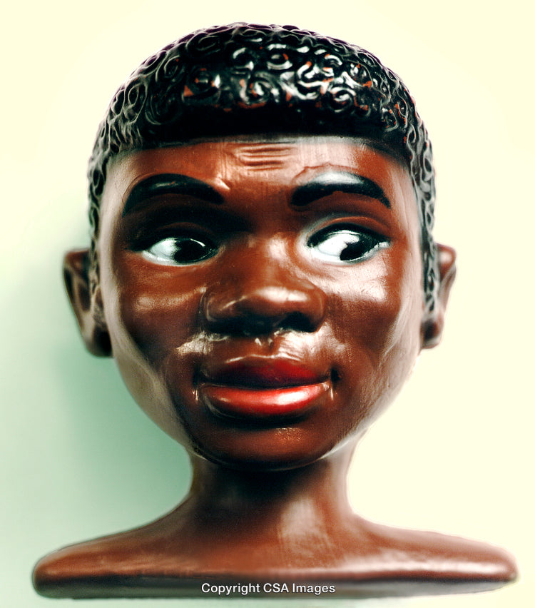 Plastic Figurine of a Smiling Character with a Detailed Face Sculpt