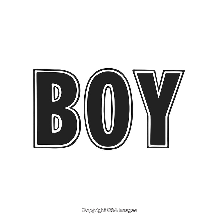 Bold Graphic Design With the Word 'Boy' in All Capital Letters