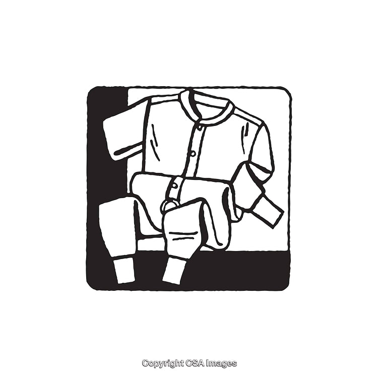 Line Art Illustration of a Garment Featuring a Comfortable Outfit Design