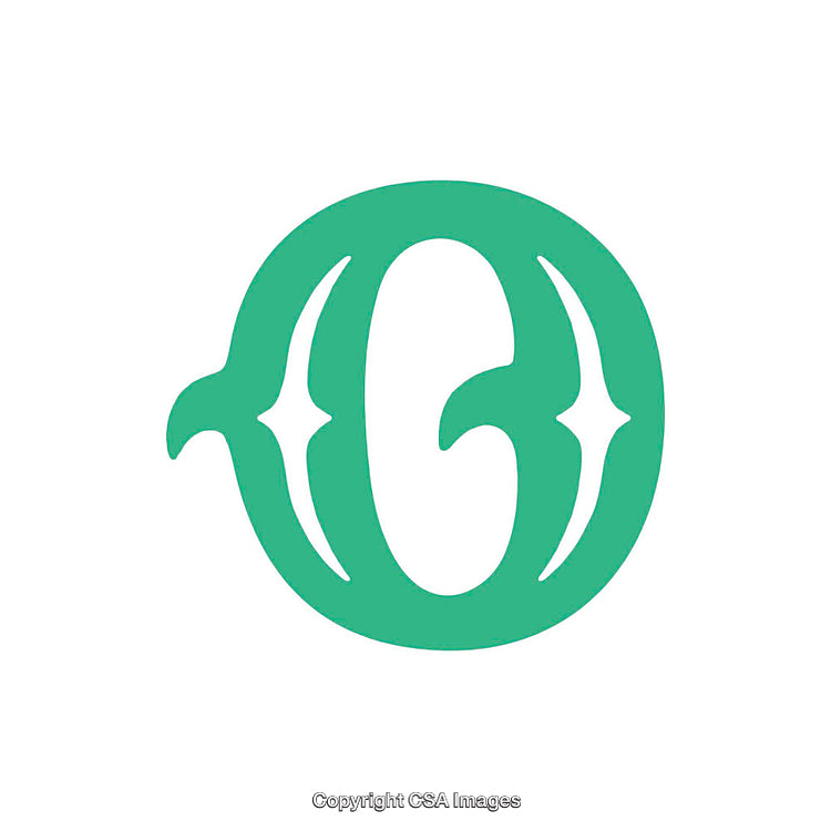 Creative Representation of the Letter O in Green Enhanced Style
