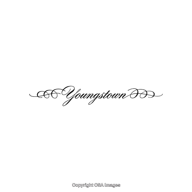 Elegant Calligraphy Design Featuring the Word 'Youngstown' with Decorative Flourishes