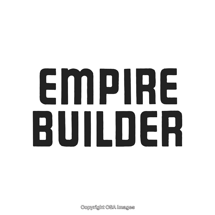Bold Typography Design Featuring 'Empire Builder' Text in Black