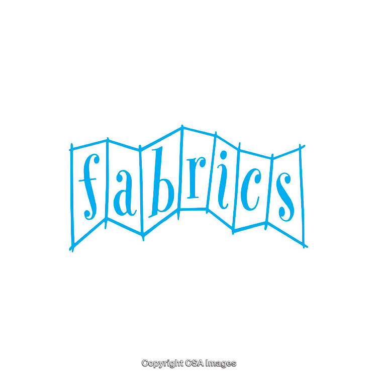 Blue Typography Sign with Stylized Letters and Unique Presentation
