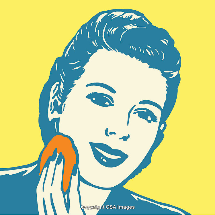 Pop Art Style Illustration of a Smiling Woman with Vibrant Colors