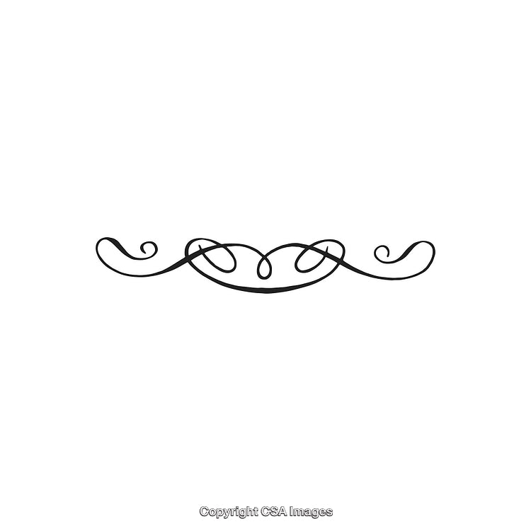 Elegant Decorative Ornament for Borders or Design Accents in Black and White