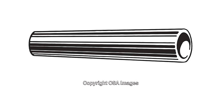 Black And White Illustration of a Cylindrical Textured Object