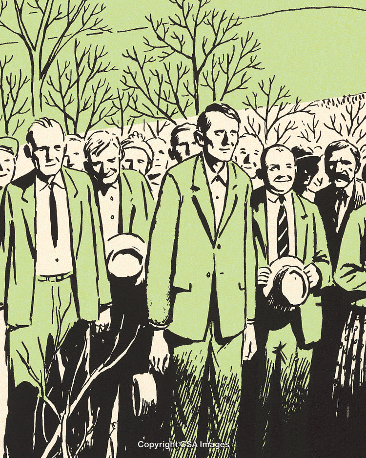 Group of Individuals Gathered Outdoors in a Rural Setting