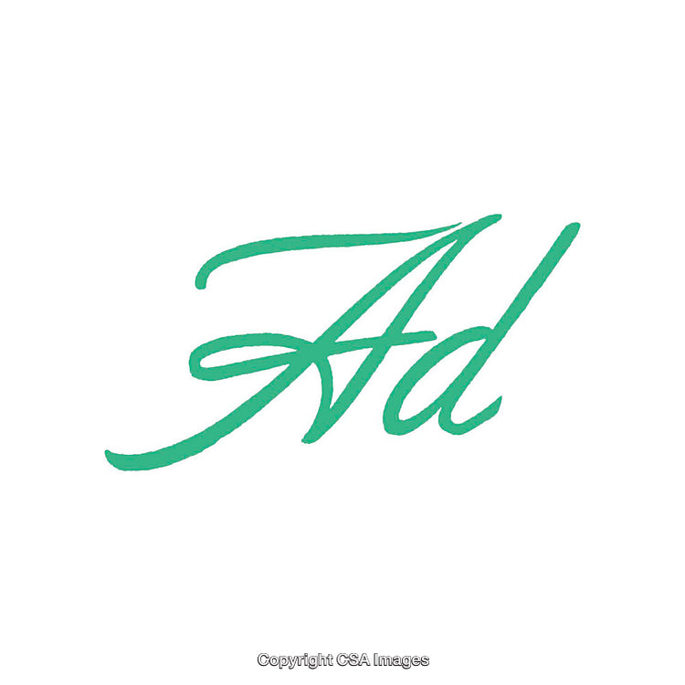 Elegant Green Calligraphy Design on White Background