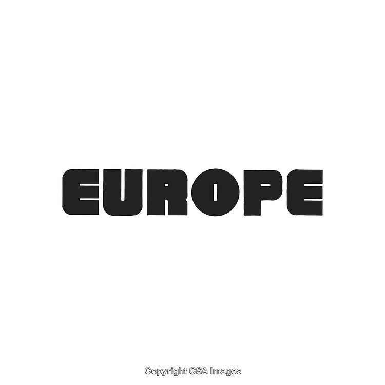 Bold Typography Featuring the Word 'Europe' in Black on a White Background