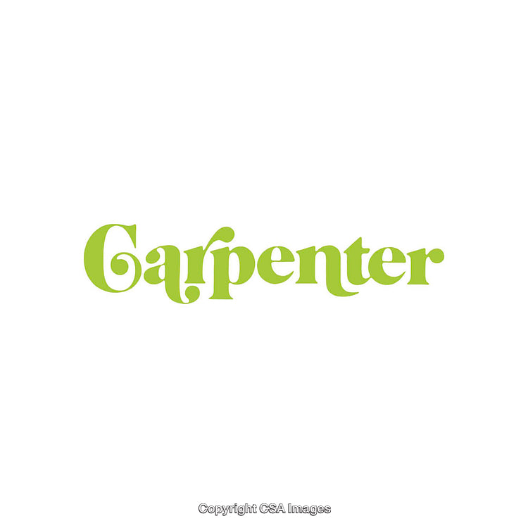 Bright Green Artistic Text Design Featuring Word Carpenter