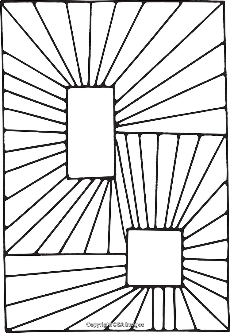 Geometric Black and White Abstract Design With Rectangular Patterns