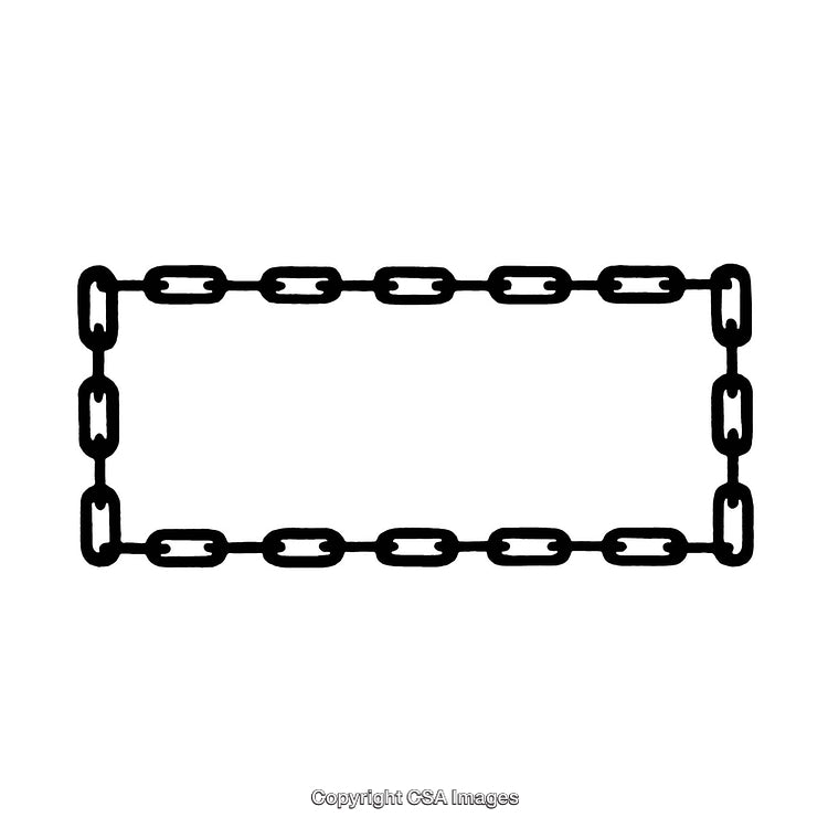 Black and White Chain Border with Minimalist Design