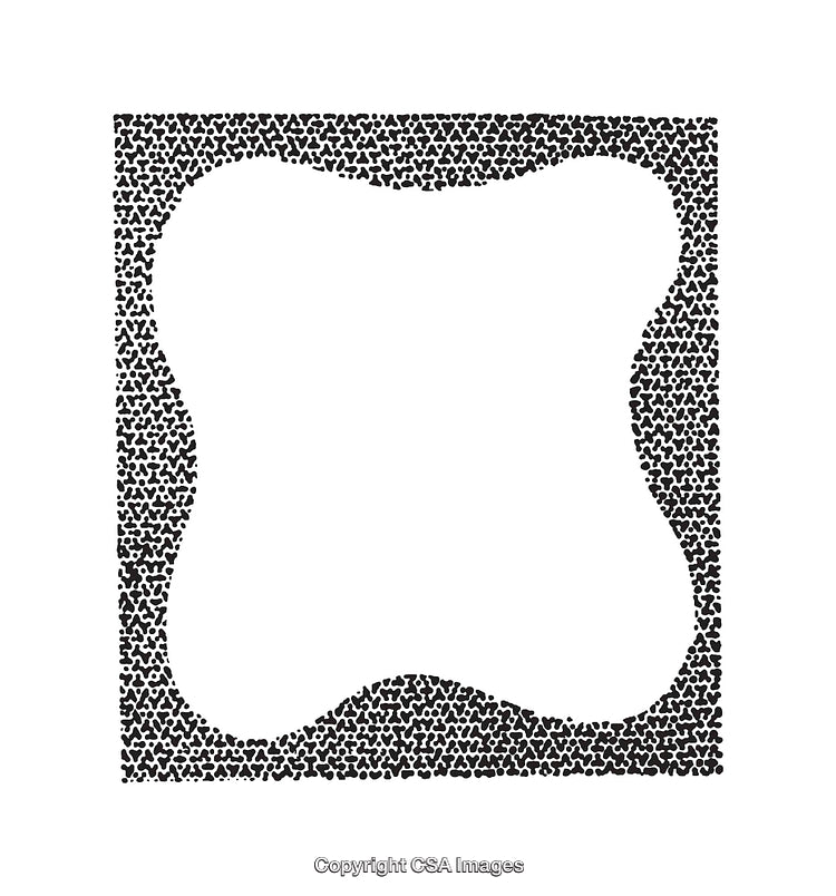 Abstract Black and White Line Art With Creative Border Patterns