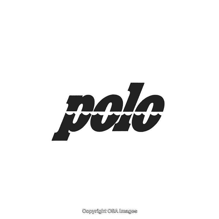 Simple Black 'Polo' Text Logo on White Background for Branding or Design