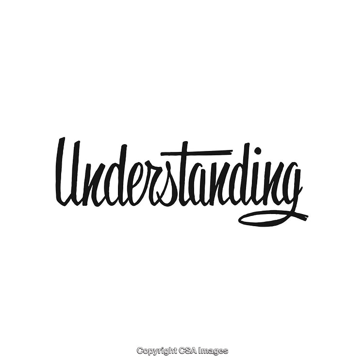 Handwritten Text Displaying The Word Understanding in Bold Calligraphy