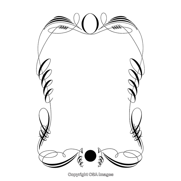 Elegant Black and White Decorative Frame With Ornamental Design