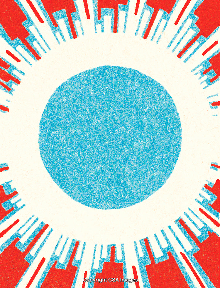 Abstract Colorful Graphic Composition Featuring Geometric Shapes and Contrasting Elements
