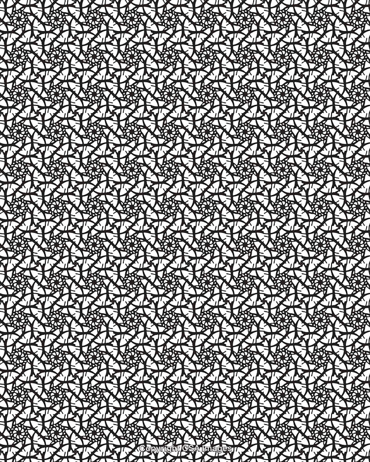 Seamless Black and White Pattern With Geometric Design Elements