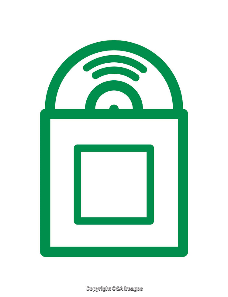 Simple Green Icon for Digital File or Media Solutions