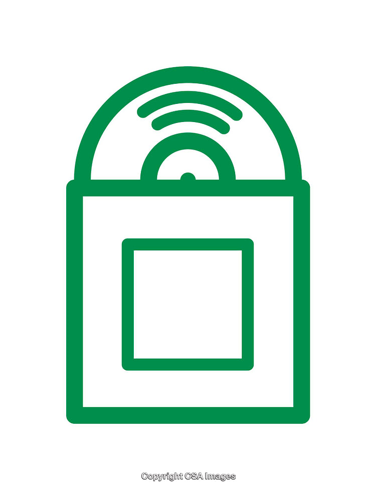 Simple Green Icon for Digital File or Media Solutions