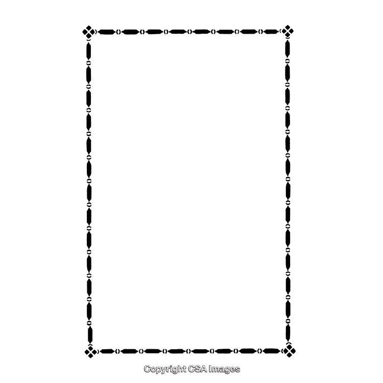 Elegant Black and White Decorative Frame with Minimalist Geometric Patterns