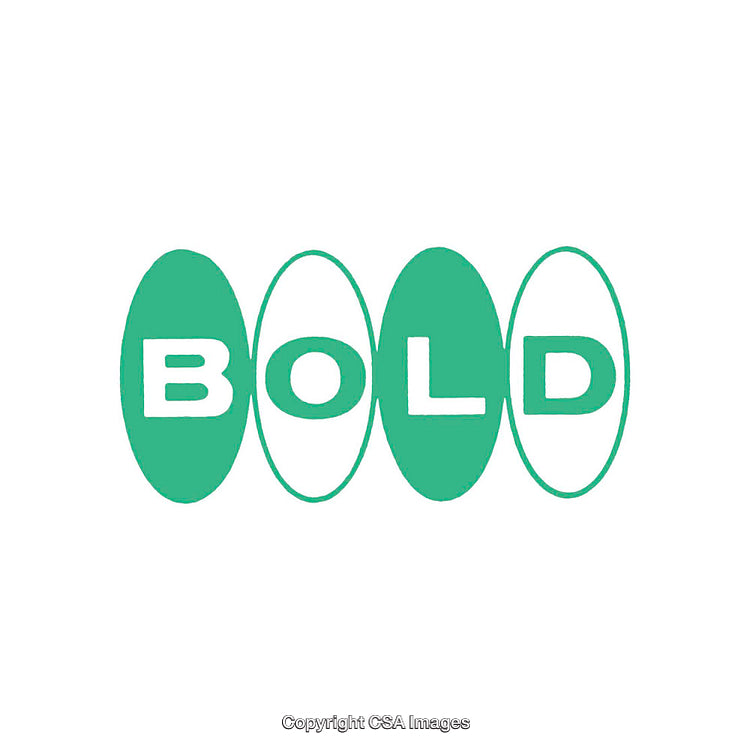Bold Text Design in Green with Abstract Circle Motif