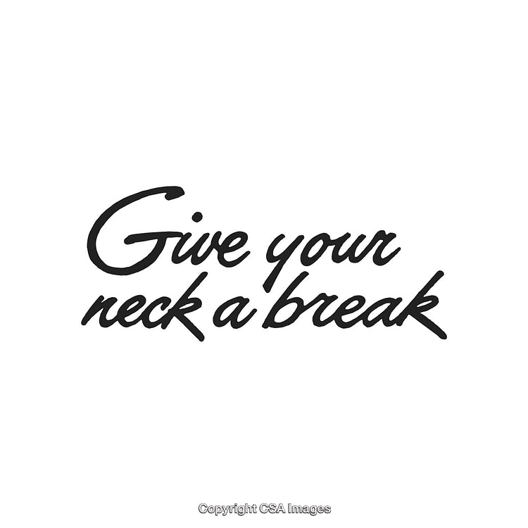 Handwritten Inspirational Message Promoting Neck Relaxation and Self-Care