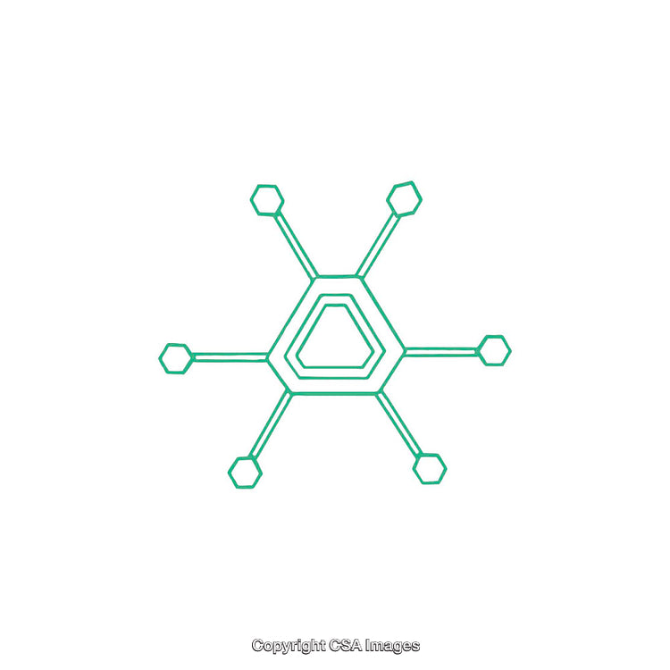 Green Geometric Network Diagram Illustrating Connectivity and Structure
