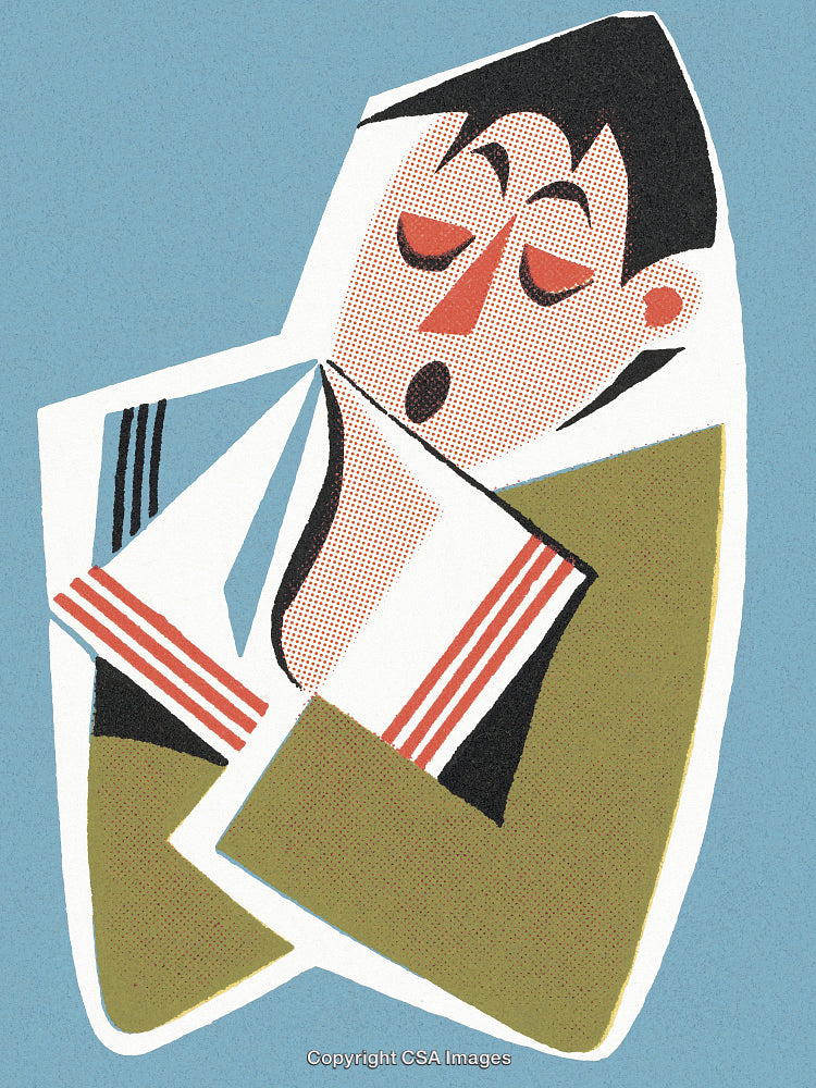 Man Blowing Nose